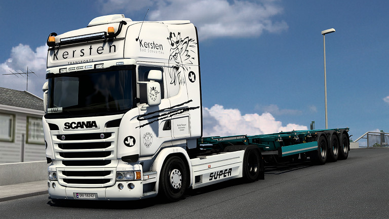 Scania RJL Kersten Transporte Skin White Edition
